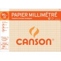 Canson Papier à dessin Millimétré 12 feuilles A4 21 x 29,7 cm Bistre