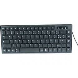 Clavier USB filaire AZERTY compact Noir