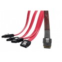 Câble pieuvre MiniSAS SFF-8087 vers 4 SATA - 50 cm