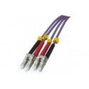 Jarretière optique duplex multimode OM3 50/125 LC-UPC/LC-UPC violet - 15 m