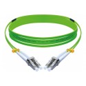 Jarretière duplex 2.0 mm OM5 LC-UPC/LC-UPC vert - 5 m