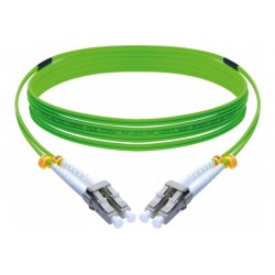 Jarretière duplex 2.0 mm OM5 LC-UPC/LC-UPC vert - 10 m