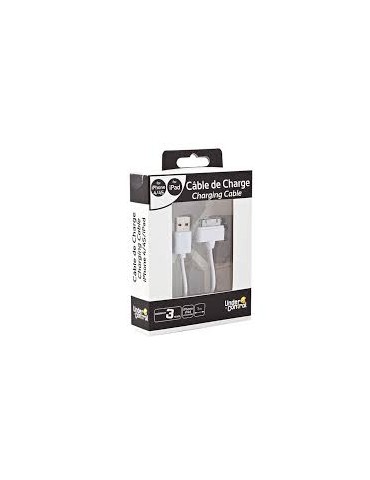 Under Control - Cable de Charge et Transfert 1m iPhone 4/iPad/iPod Blanc