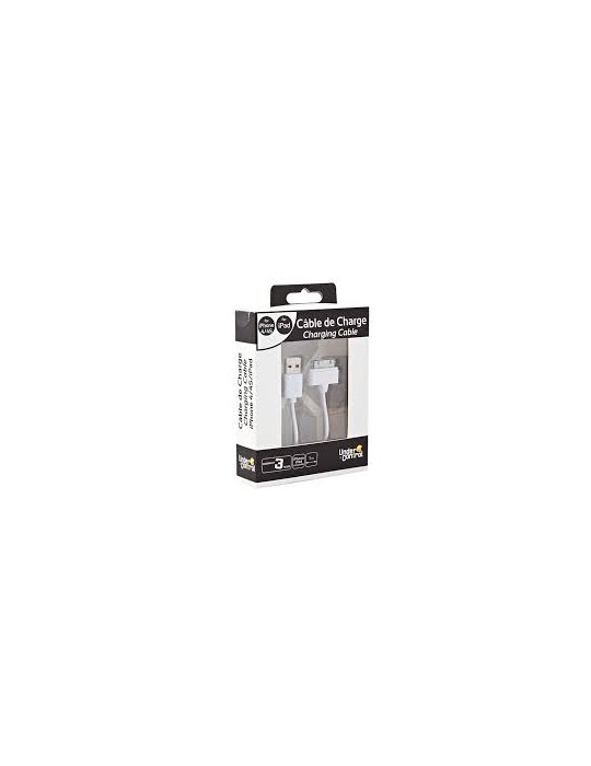 Under Control - Cable de Charge et Transfert 1m iPhone 4/iPad/iPod Blanc