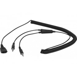 Dacomex cordon PC 2xJack 3.5 pour casque Quick-Disconnect