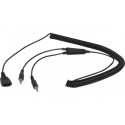 Dacomex cordon PC 2xJack 3.5 pour casque Quick-Disconnect