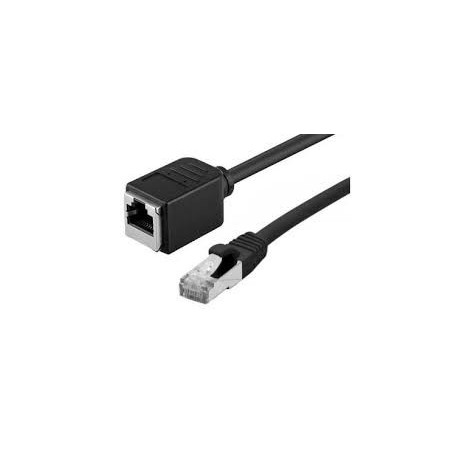 Rallonge cordon RJ45 catégorie 6A S/FTP LS0H snagless noir - 10 m