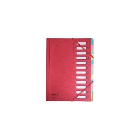 Extendos Mon Dossier Trieur en carte forte vernie 6 compartiments Rouge