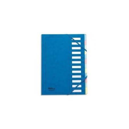 Extendos Mon Dossier Trieur en carte forte vernie 12 compartiments Bleu